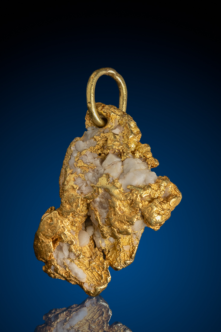 (image for) Beautiful, Elegant Natural Gold Quartz Nugget Pendant - CA - 17.0 grams